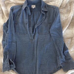 Ag Adriano Goldschmied Blue Denim Blouse